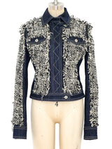 Gianfranco Ferre Tweed Denim Jacket Jacket arcadeshops.com