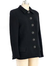 Gianni Versace Black Wool Jacket Jacket arcadeshops.com