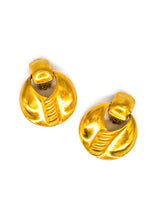 Goldtone Doorknocker Earrings Jewelry arcadeshops.com
