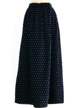 Gucci Rhinestone Velvet Maxi Skirt Bottom arcadeshops.com