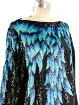 Halston Feather Sequined Ensemble Suit arcadeshops.com