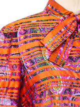 Psychedelic Paisley Printed Striped Dress Dress arcadeshops.com