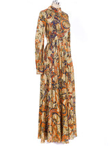 Metallic Paisley Maxi Dress Dress arcadeshops.com