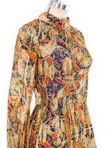 Metallic Paisley Maxi Dress Dress arcadeshops.com