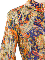 Metallic Paisley Maxi Dress Dress arcadeshops.com