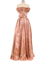 Victor Costa Metallic Strapless Gown Dress arcadeshops.com