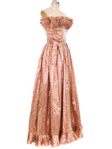 Victor Costa Metallic Strapless Gown Dress arcadeshops.com
