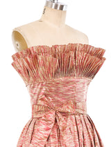 Victor Costa Metallic Strapless Gown Dress arcadeshops.com