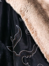 Adrienne Landau Embroidered Fur Coat Outerwear arcadeshops.com