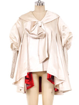 Ivory Satin Opera Coat Outerwear arcadeshops.com