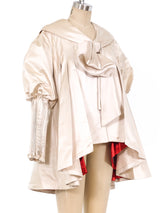 Ivory Satin Opera Coat Outerwear arcadeshops.com