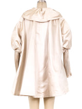 Ivory Satin Opera Coat Outerwear arcadeshops.com