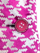 Mr. Blackwell Metallic Houndtooth Coat Outerwear arcadeshops.com