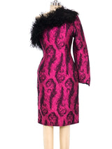 Patrick Kelly Feather Trimmed Quilted Dress Dress arcadeshops.com