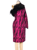 Patrick Kelly Feather Trimmed Quilted Dress Dress arcadeshops.com