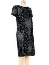 Glitter Starburst Embellished Velvet Dress Dress arcadeshops.com