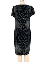 Glitter Starburst Embellished Velvet Dress Dress arcadeshops.com