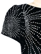 Glitter Starburst Embellished Velvet Dress Dress arcadeshops.com