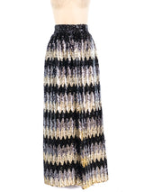 Sequin Embellished Chevron Maxi Skirt Bottom arcadeshops.com