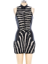 Balmain Embellished Leather Mini Dress Dress arcadeshops.com