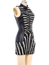 Balmain Embellished Leather Mini Dress Dress arcadeshops.com