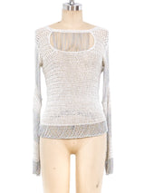 Azzaro Chainlink Embellished Sweater Top arcadeshops.com