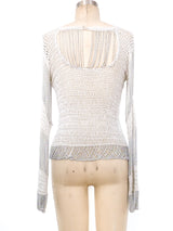Azzaro Chainlink Embellished Sweater Top arcadeshops.com