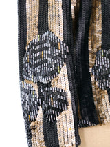 Bill Blass Sequin Embellished Striped Top Top arcadeshops.com