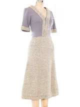 Rhinestone Embellished Tweed Dress Dress arcadeshops.com