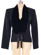 Yves Saint Laurent Velvet Trimmed Blazer Jacket arcadeshops.com