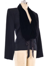 Yves Saint Laurent Velvet Trimmed Blazer Jacket arcadeshops.com