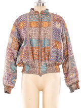 Embellished Brocade Bomber Jacket Jacket arcadeshops.com