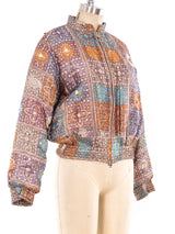 Embellished Brocade Bomber Jacket Jacket arcadeshops.com