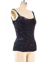 Rainbow Sequin Embellished Knit Ensemble Suit arcadeshops.com