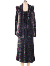 Rainbow Sequin Embellished Knit Ensemble Suit arcadeshops.com