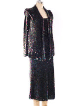 Rainbow Sequin Embellished Knit Ensemble Suit arcadeshops.com
