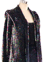 Rainbow Sequin Embellished Knit Ensemble Suit arcadeshops.com