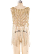 Gold Chainmail Fringe Top Top arcadeshops.com