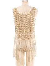 Gold Chainmail Fringe Top Top arcadeshops.com