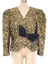 Puff Sleeve Brocade Jacket Jacket arcadeshops.com