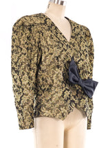 Puff Sleeve Brocade Jacket Jacket arcadeshops.com