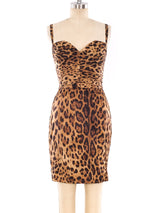 Dolce and Gabbana Leopard Print Bustier Dress Dress arcadeshops.com