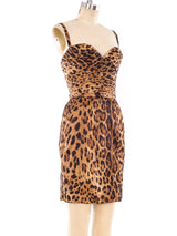 Dolce and Gabbana Leopard Print Bustier Dress Dress arcadeshops.com