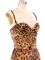 Dolce and Gabbana Leopard Print Bustier Dress Dress arcadeshops.com