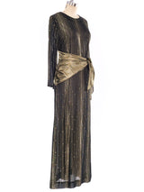 Lurex Striped Chiffon Caftan Dress arcadeshops.com