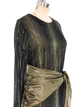 Lurex Striped Chiffon Caftan Dress arcadeshops.com