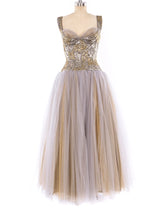 Embellished Lace Bustier Gown Dress arcadeshops.com