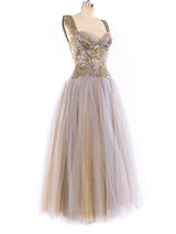 Embellished Lace Bustier Gown Dress arcadeshops.com