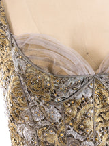 Embellished Lace Bustier Gown Dress arcadeshops.com