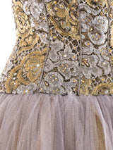 Embellished Lace Bustier Gown Dress arcadeshops.com